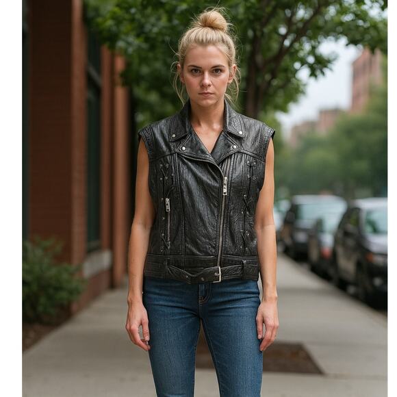 IRO Leather Vest Small Black NWT - Picture 1 of 10